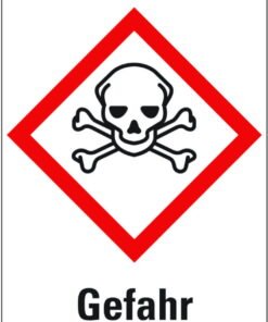 Kroschke Hazardous Material Symbols, Danger Acute Toxicity, 37 × 52 mm, Pack of 6