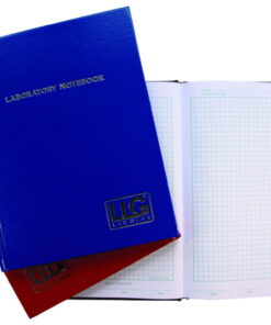 LLG Lab Notebook US Letter Format, 100 Pages, Grid Format with Black Waterproof and Chemical-Resistant Cover