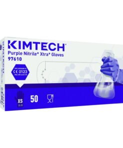 Kimberly-Clark Kimtech Purple Nitrile Xtra Gloves Size M Purple 300 mm Powder-Free (Pack of 50)