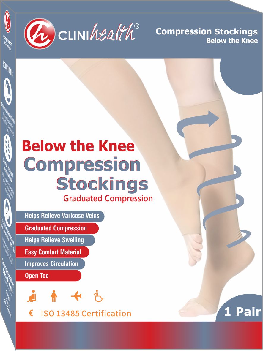 Compression Stockings Below the Knee Class 3 Red XXXL