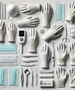 B. Braun Vasco Medical Examination Gloves, Size 8-9 Large, Sensitive, Latex, Clear, Powder-Free, Non-Sterile, Pack of 100