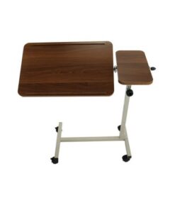 Mobile Overbed Table (Wooden Top) Swivel