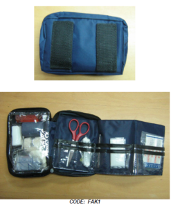 First aid kit basic kit – blue or red with velcro straps