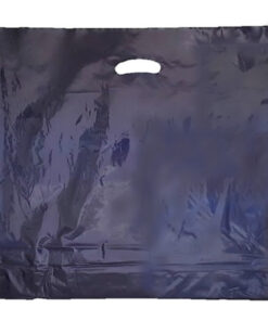 Navy Plastic Carrier Bags (500+40x550mm)(1000 Units)