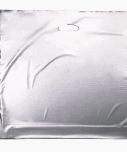 Silver Plastic Carrier Bags (500+40x550mm)(1000 Units)