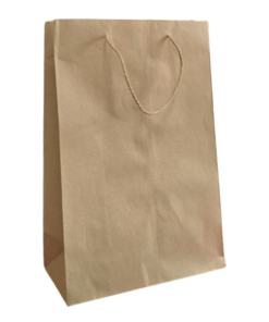 A3 Brown Kraft 120GSM paper carrier bag with cord handle