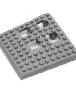 Floor Tile Corner - Flexi-Deck Interlinking Anti-Slip Drainage PVC Mat - Grey - Pack of 4 - FD060004