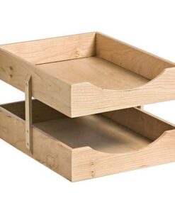 Letter Tray - Double - Contract Wooden Range - 38.5 x 28 x 20 cm - Cherry - WAL902CH