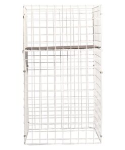 Steel Mesh Square Dump Bin - Collapsible - 50 x 50 x 90cm - White