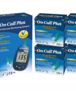 Glucose Meter + 4 boxes On Call Plus 50 Test Strips – Banded Pack
