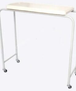 Trolley Stainless Steel with wheels – Wooden Top