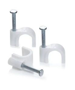 United Electrical Cable Clips Round 6Mm 100 Pk Whi