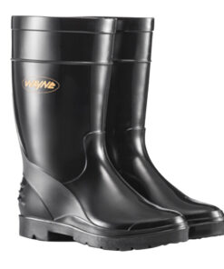 Wayne Gumboots Ladies Half Length Black Size 8