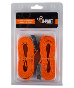 U-Part Tie Down Set Cambuckle 25Mm 2.5M 2Pc