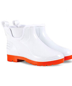 Wayne Ladies Slip-On Gumboots Size 5 White And Red