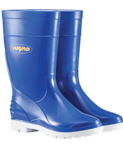 Wayne Gumboot Ladies Half L Wht/Blue F1671 Size 5