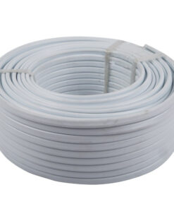 Cable Flat 2 Core + Earth White 2.5Mm 100M