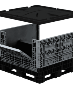 Collapsible Bin 34��� One Drop Door and Lid ��� 1140 X 1220 X 865H
