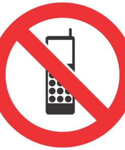 Cellphones Prohibited Safety Sign