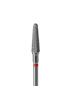 Staleks Carbide nail drill bit frustum red EXPERT head diameter 4 mm / working part 13 mm