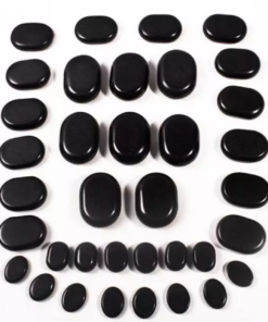 Alternative view of Professional hot stone set with wooden storage box | 36pc