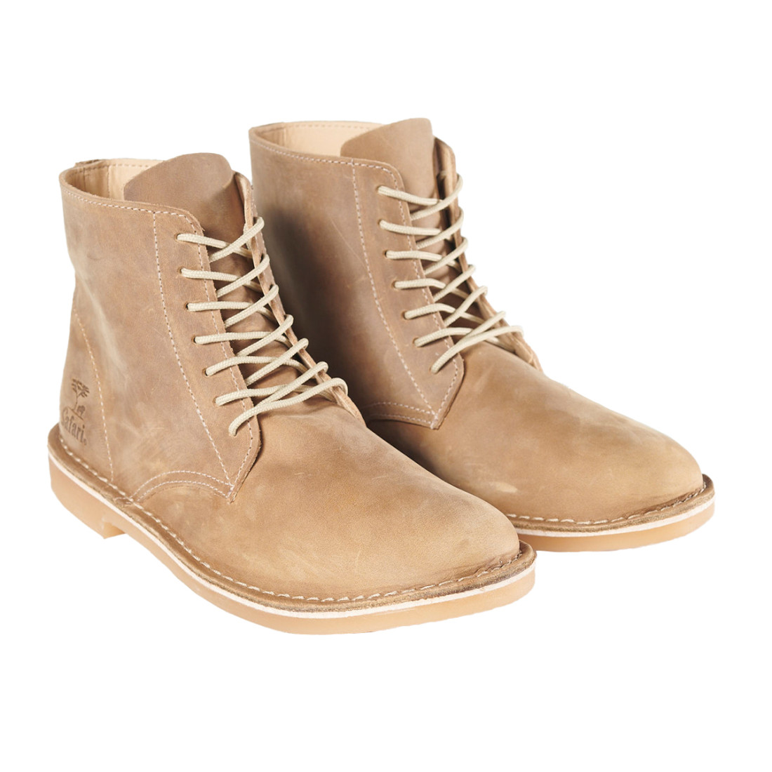 Bata Safari Mens Timber Boot Taupe Size 10 - Image 2